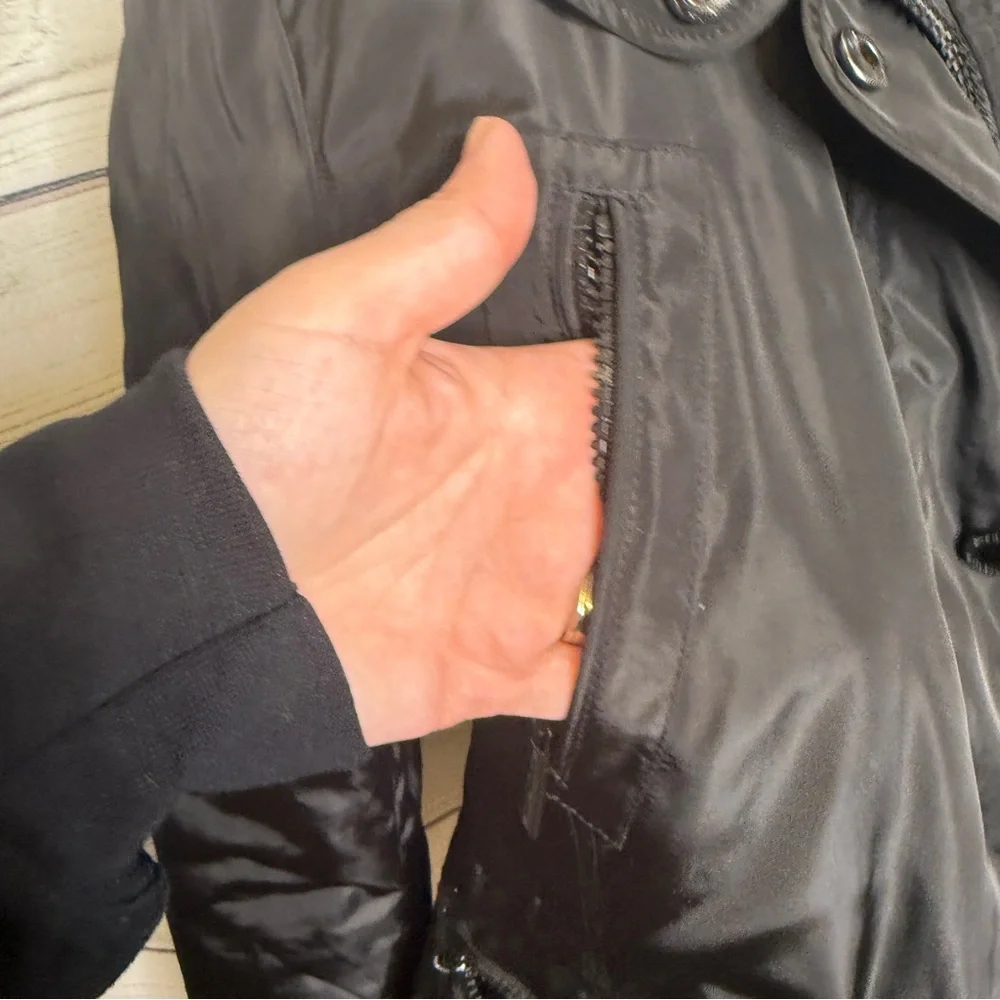Michael Kors Black rain jacket with many pockets